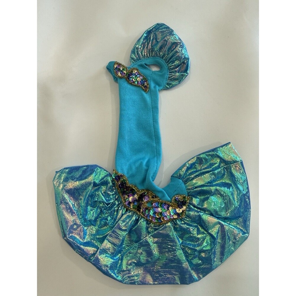 VTG Barbie Doll Turquoise Sequin Prom Dress Ball Gown 80s 90s Rare